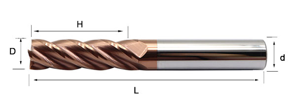 HM-4E End Mill Dimensions